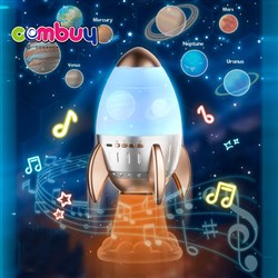 KB129915 KB129918 - Children Colorful Educational Rotating Musical Rocket Night Light Projection Toys